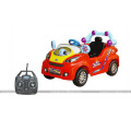 Juguete de la batería del coche de la música eléctrica cuatro ruedas R / C batería en el coche de la historieta del bebé con el coche de juguete ligero de la exportación HT-99823
